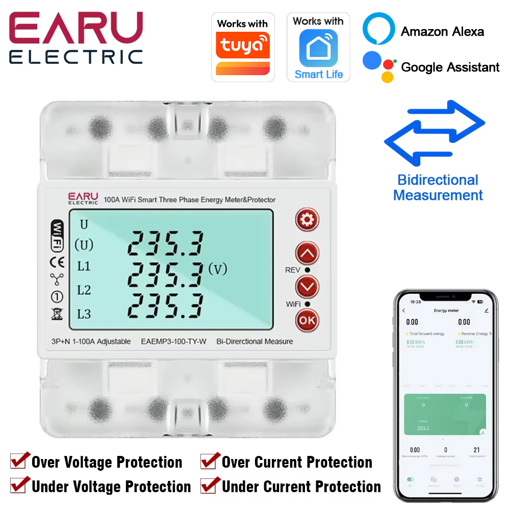 Ac Surge Protector - EARU Üç Fazlı Tuya WiFi Akıllı