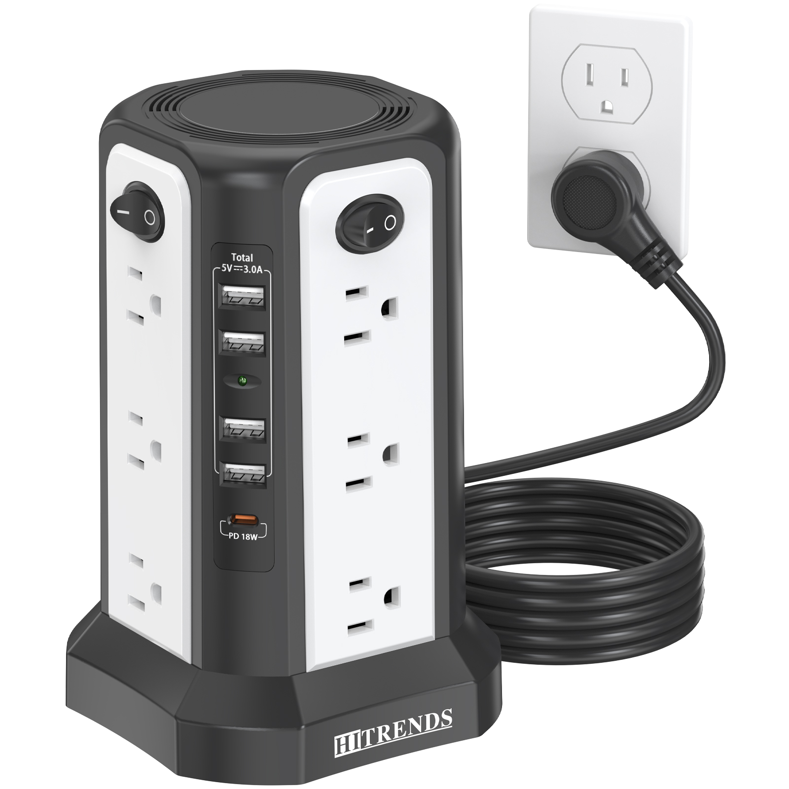 Ac Surge Protector - HITRENDS Tower Priz Çoklayıcı, Akım Korumalı