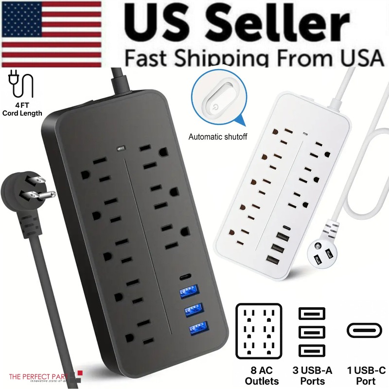 Ac Surge Protector - ABD Prizli Akım Korumalı Çoklayıcı 8