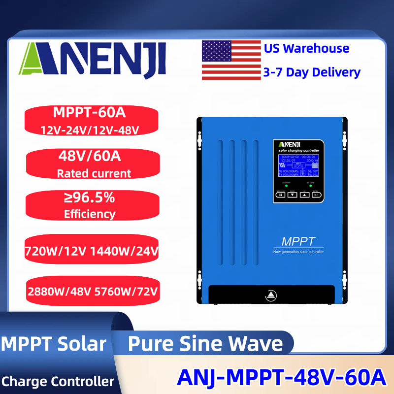 Renewable Energy Systems - ANENJI MPPT 100A 80A 60A Güneş