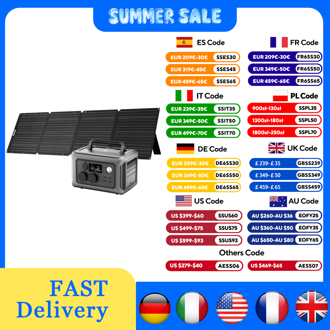 Renewable Energy Systems - ALLPOWERS R600 Güç İstasyonu 299Wh 600W