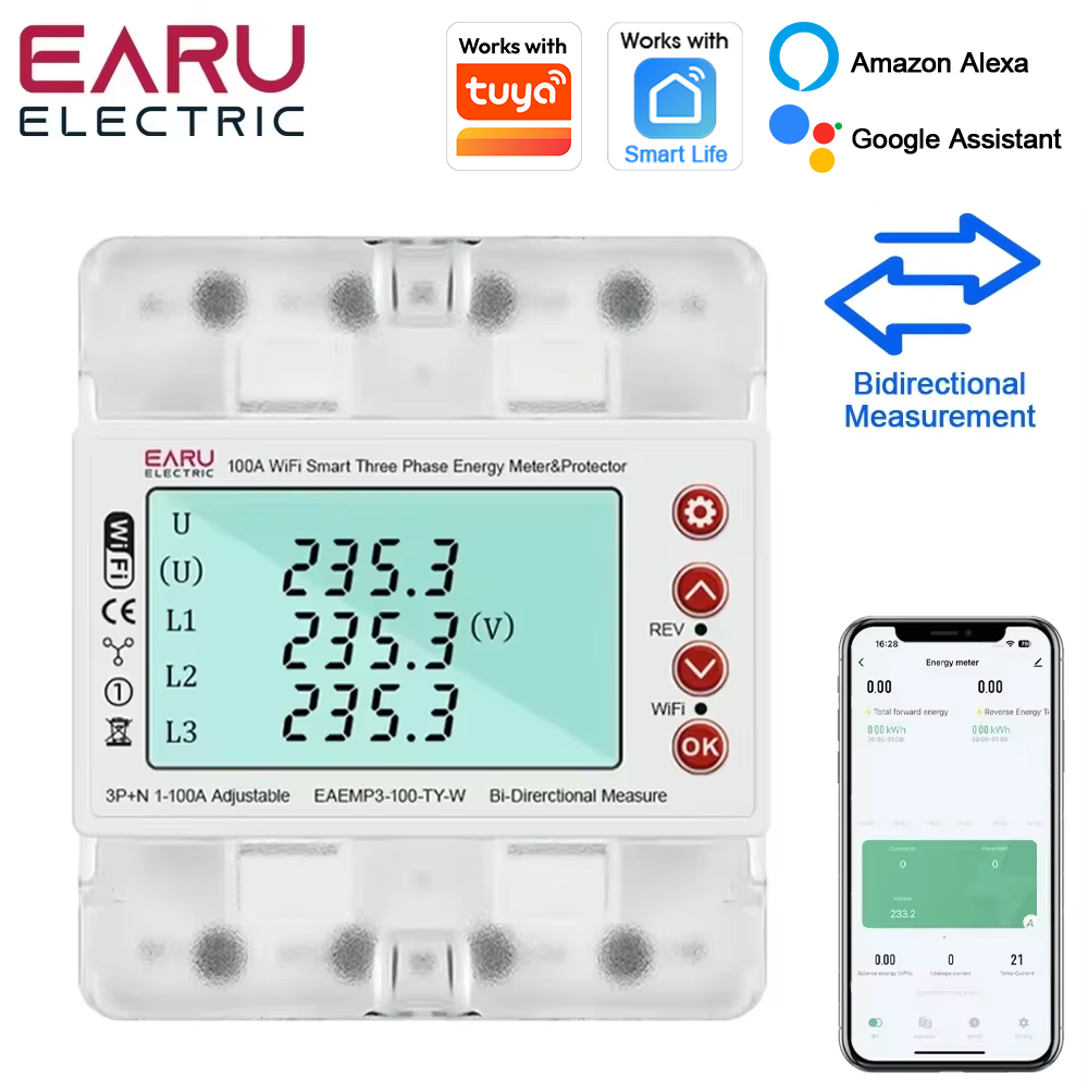 Üç Fazlı AC380V Tuya WiFi Akıl - Ac Surge Protector incelemesi ve fiyatı