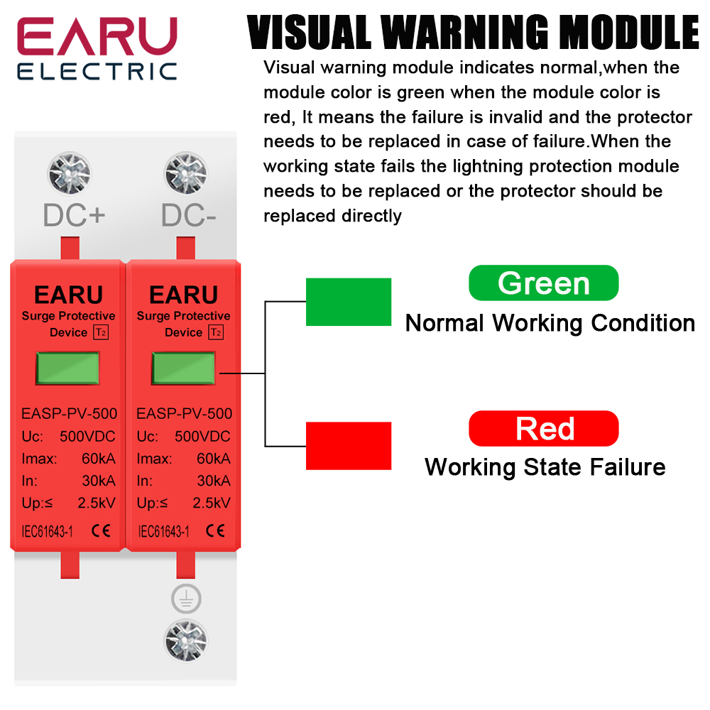 EARU 2P DC SPD Aşırı Gerilim K - Ac Surge Protector incelemesi ve fiyatı