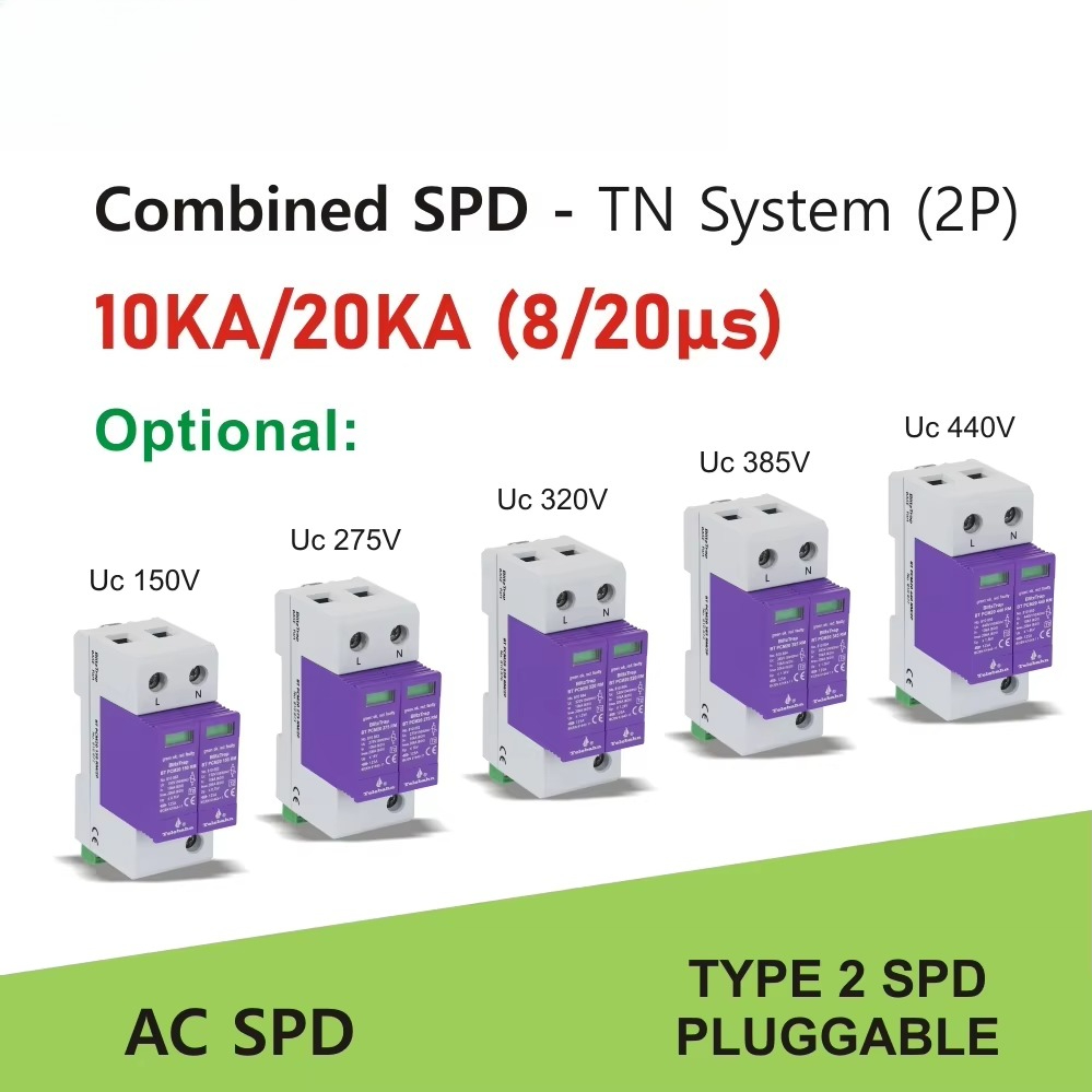 AC SPD 385V 10kA-20kA T2 2P yı - Ac Surge Protector incelemesi ve fiyatı